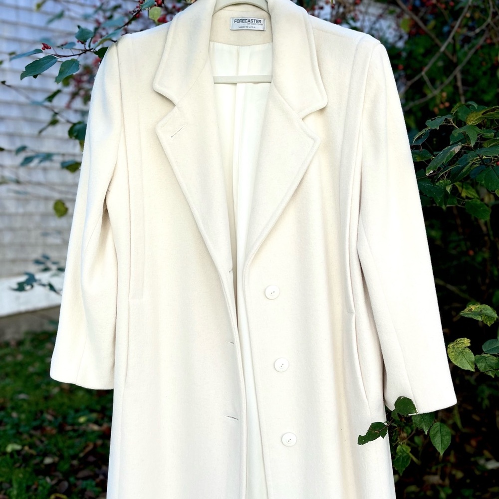 White Wool Coat Vintage